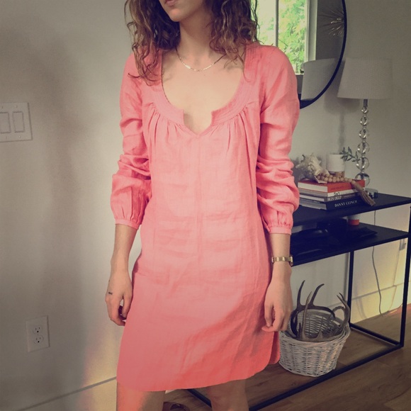 dept b.v. Dresses & Skirts - Coral Keyneck Dress